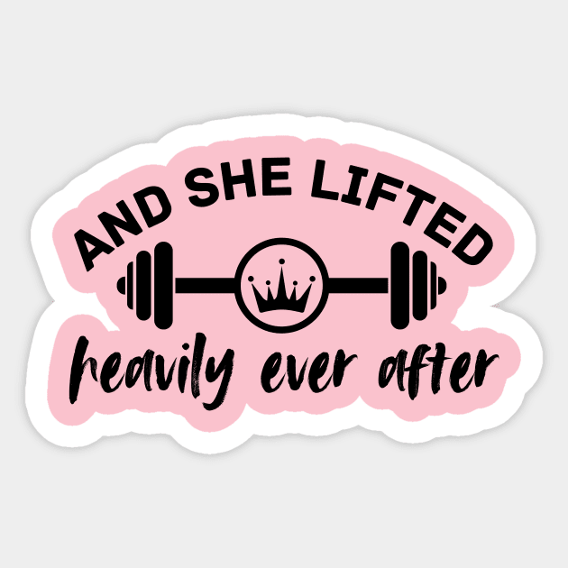 She Lifted Heavily Gym Girl Sticker by The WYLD Tribe